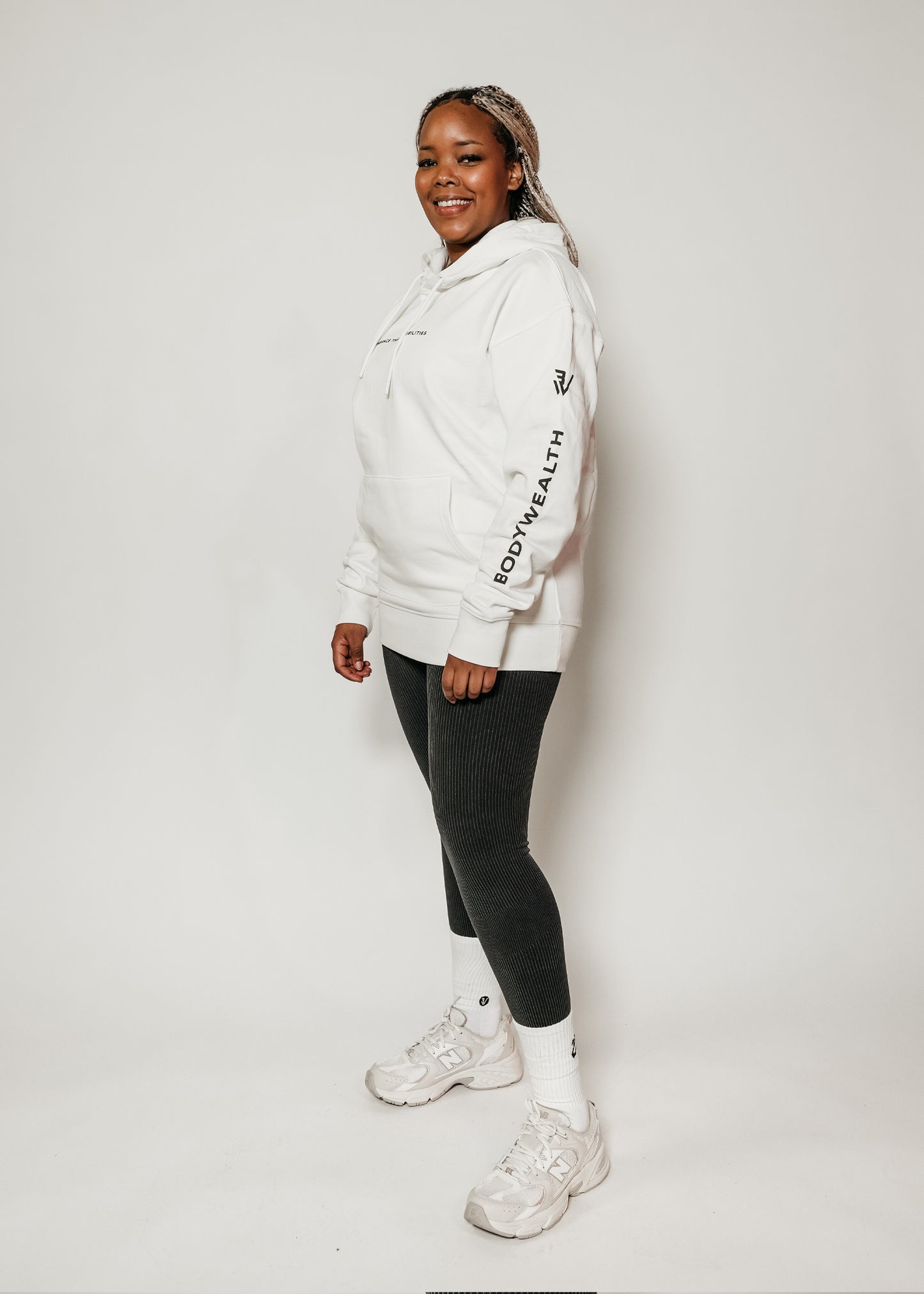 BW Offwhite oversized hoodie